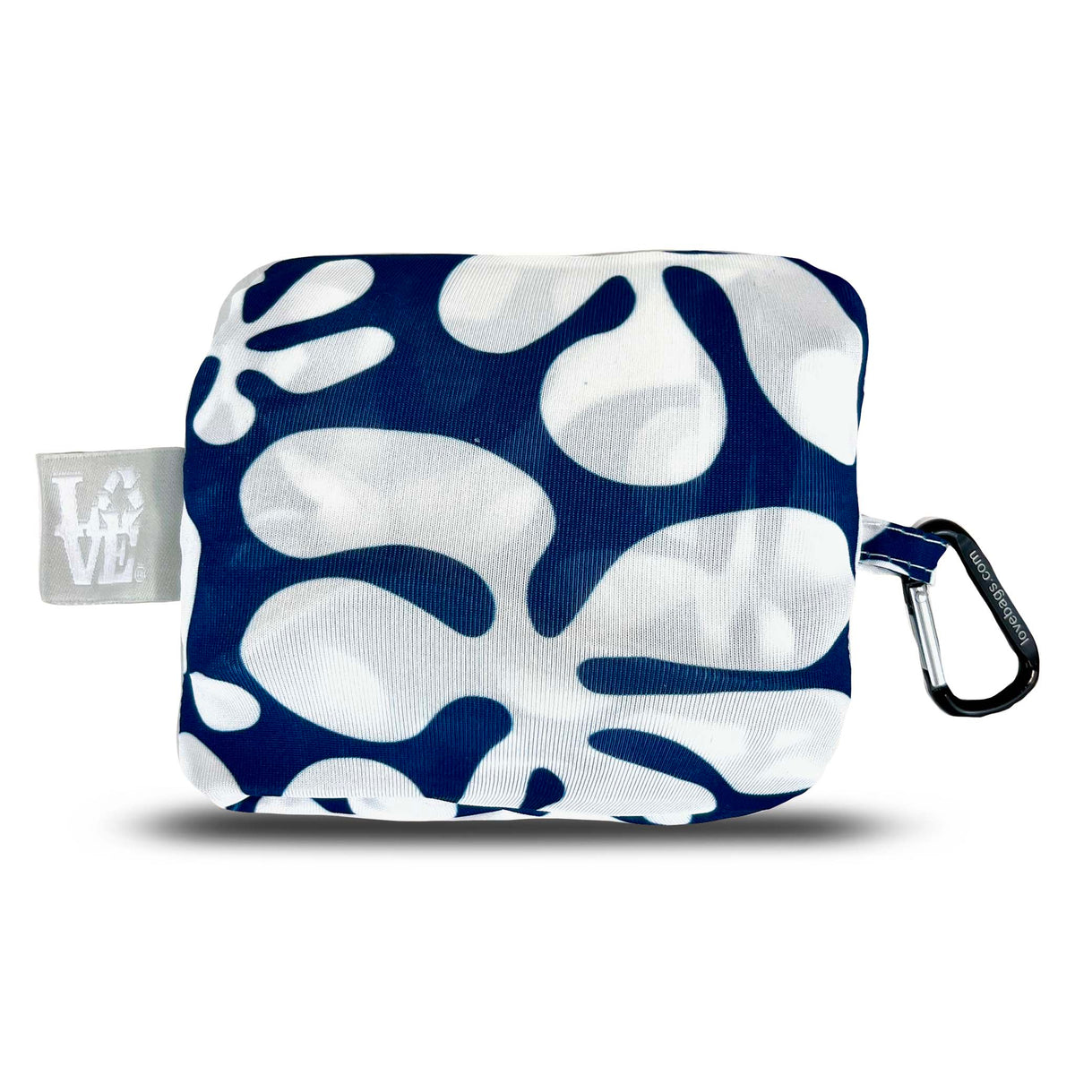 Crossbody Stash It Tote Bag -  Groovy LOVE Navy (with extra long strap)