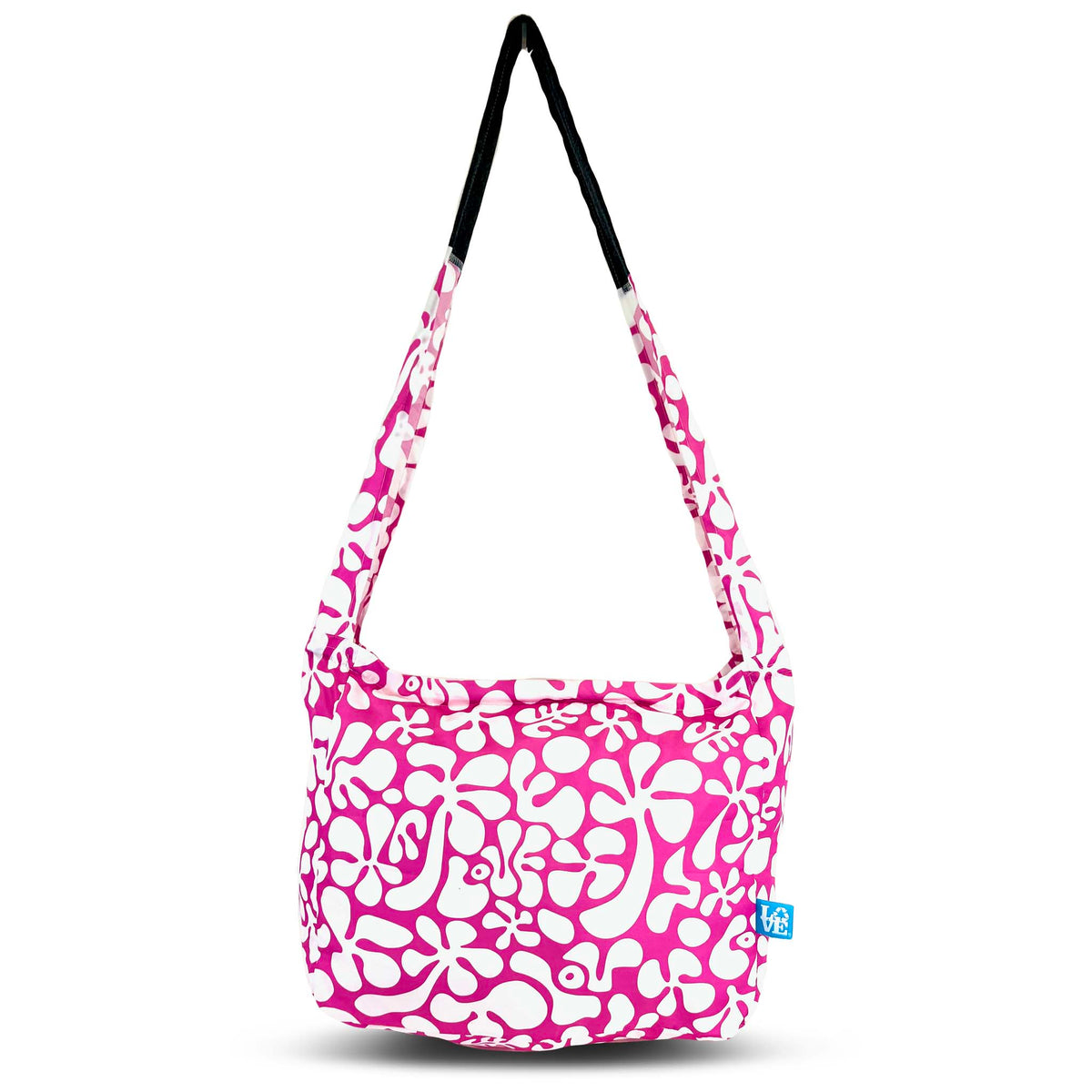 Crossbody Stash It Tote Bag -  Groovy LOVE Pink (with extra long strap)