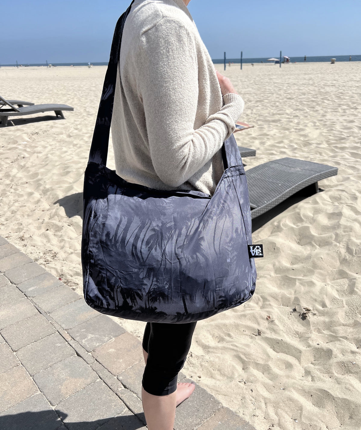 Crossbody Stash It Tote Bag - Midnight in Hollywood (shorter 37" strap)