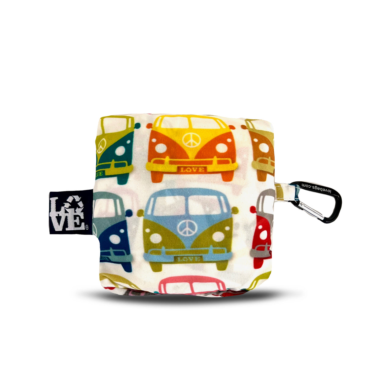 Crossbody Stash It Tote Bag  -  Love Bus (shorter 37" strap)