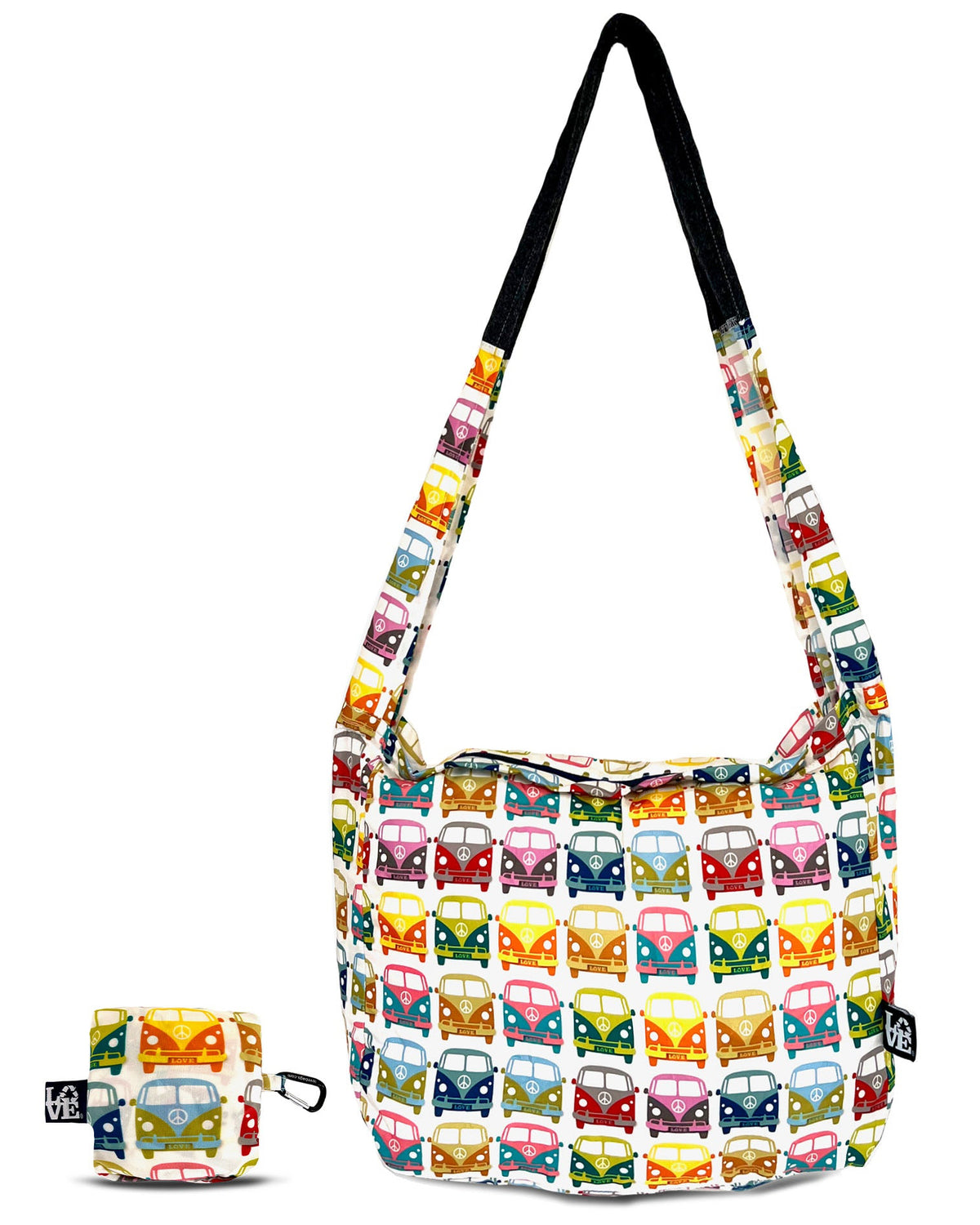 Crossbody Stash It Tote Bag - Love Bus