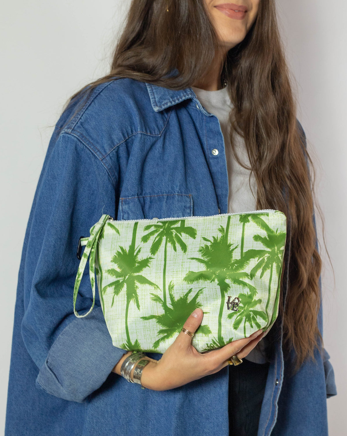 POOL PARTY Water Resistant Pouch — Sunset Palms