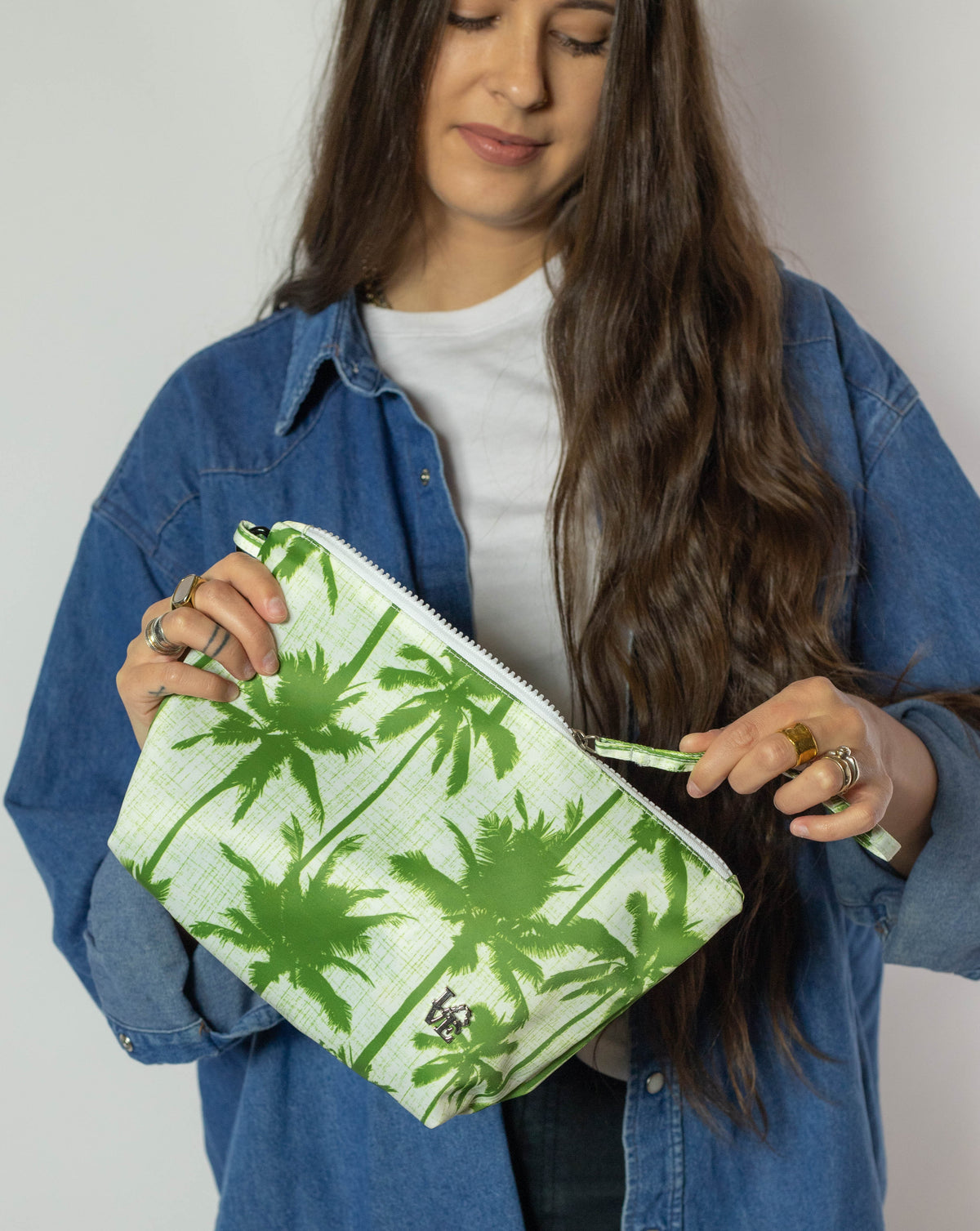POOL PARTY Water Resistant Pouch — Sunset Palms