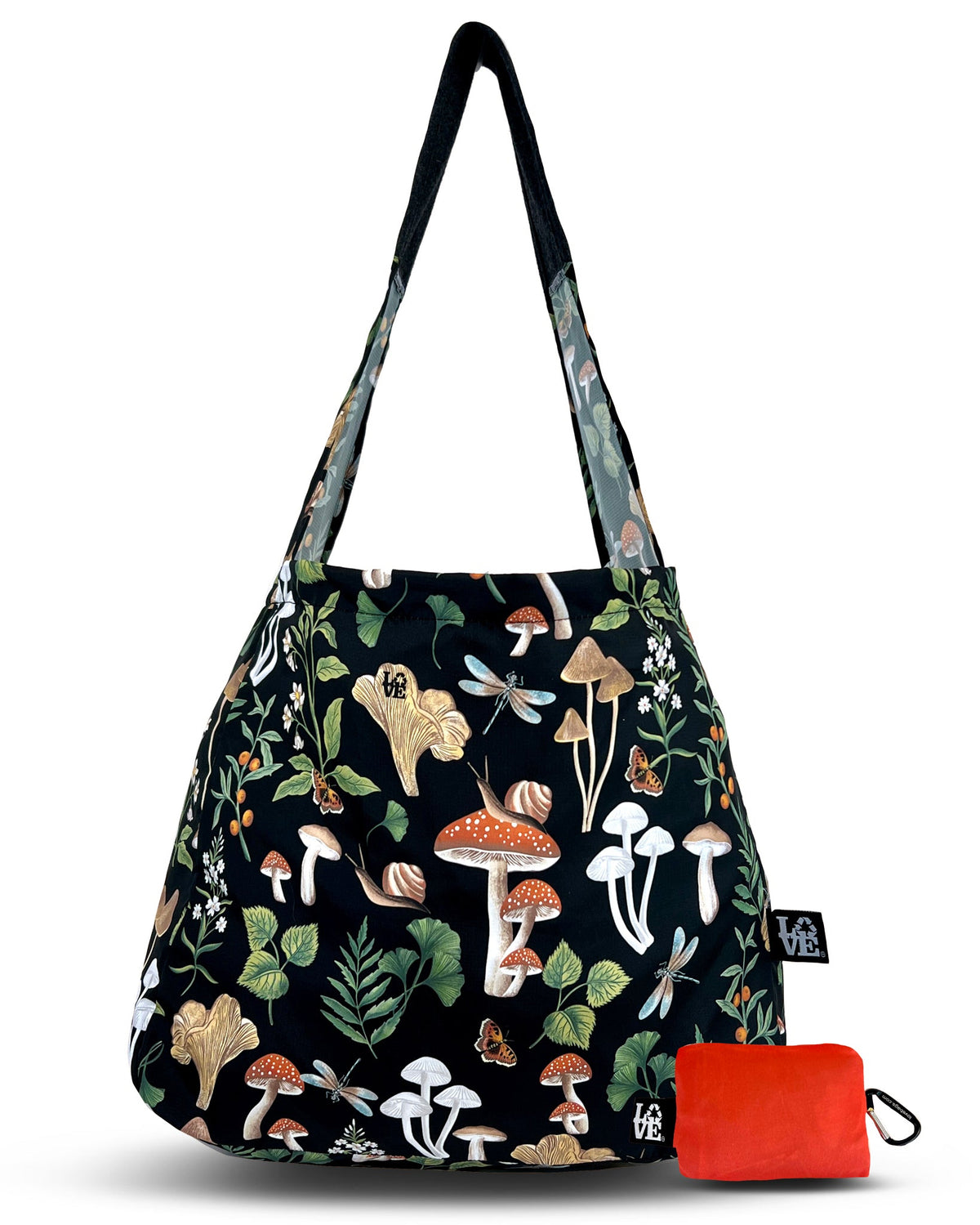 Stash It Tote Bag — Shroom Garden Black