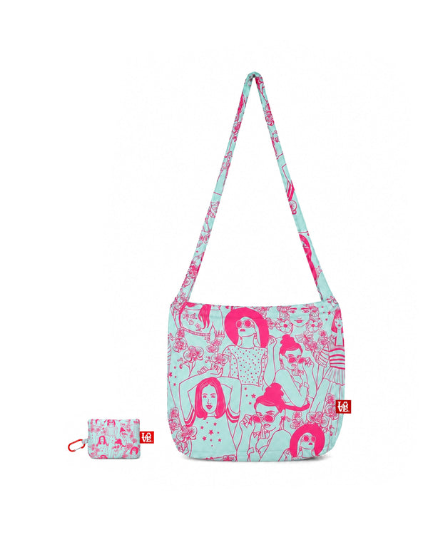 Crossbody Stash It Tote Medium - Reusable Crossbody Bag