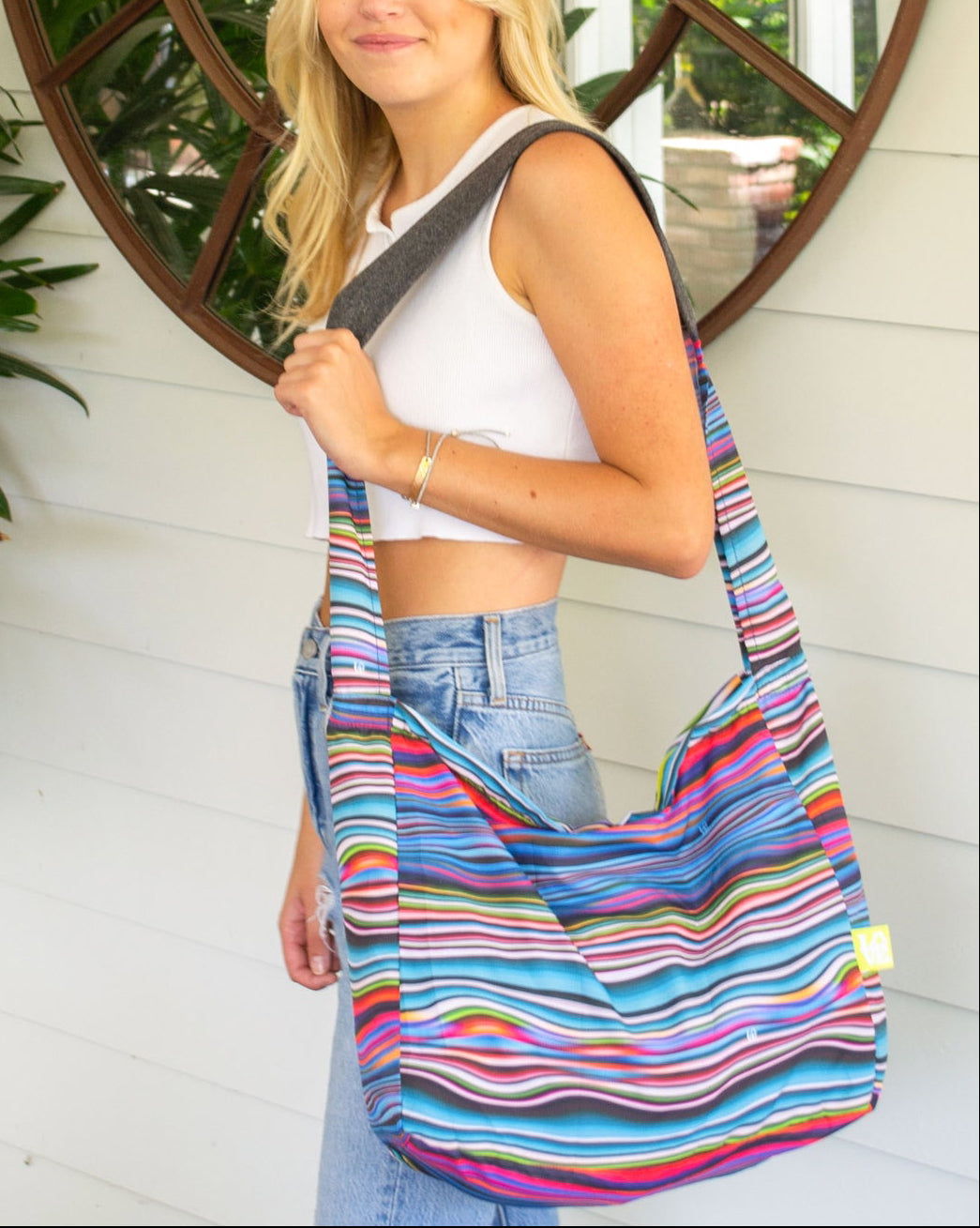 Crossbody Stash It Tote Bag - Wavy Gravy