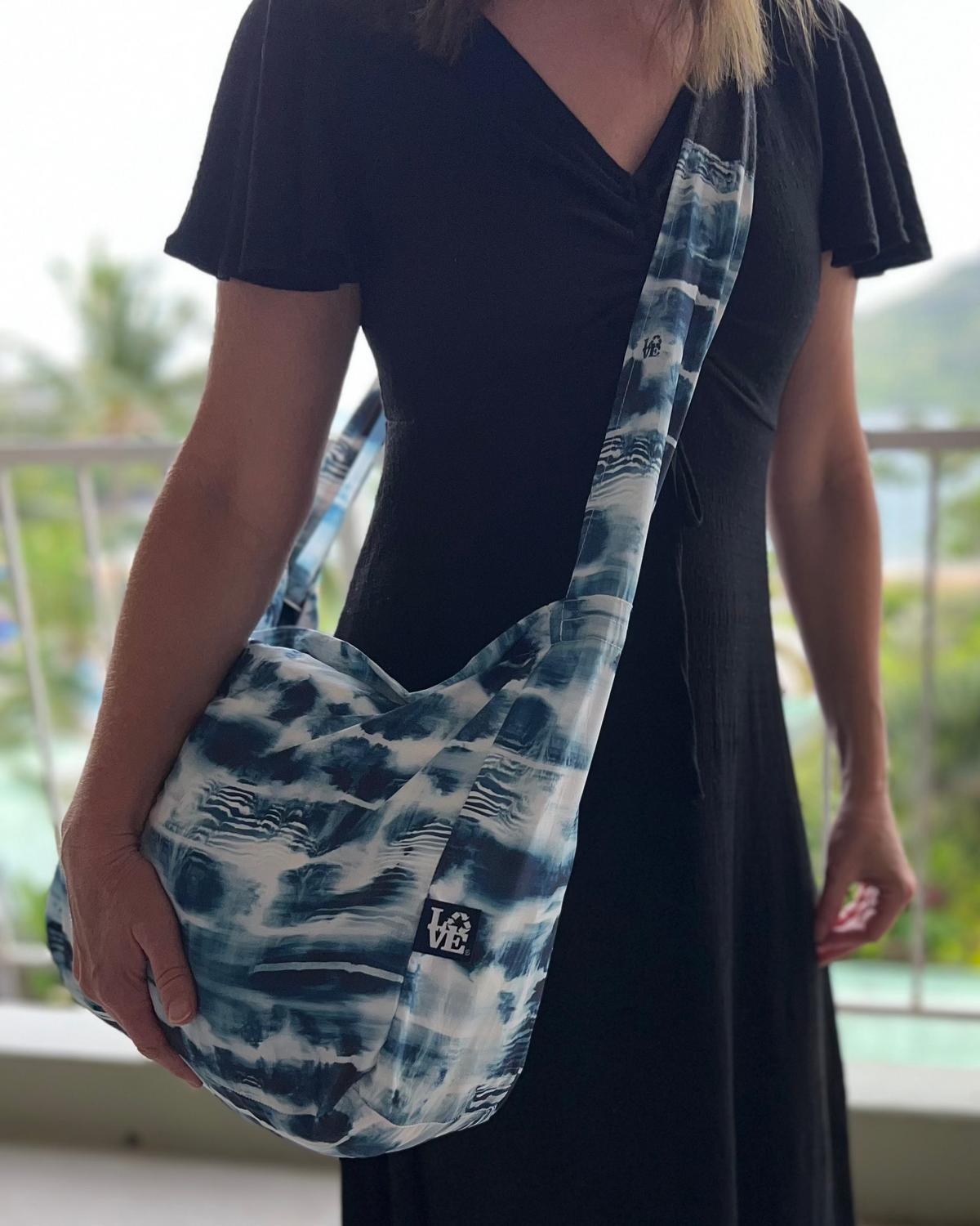 Crossbody Stash It Tote Bag — Ocean Tyde