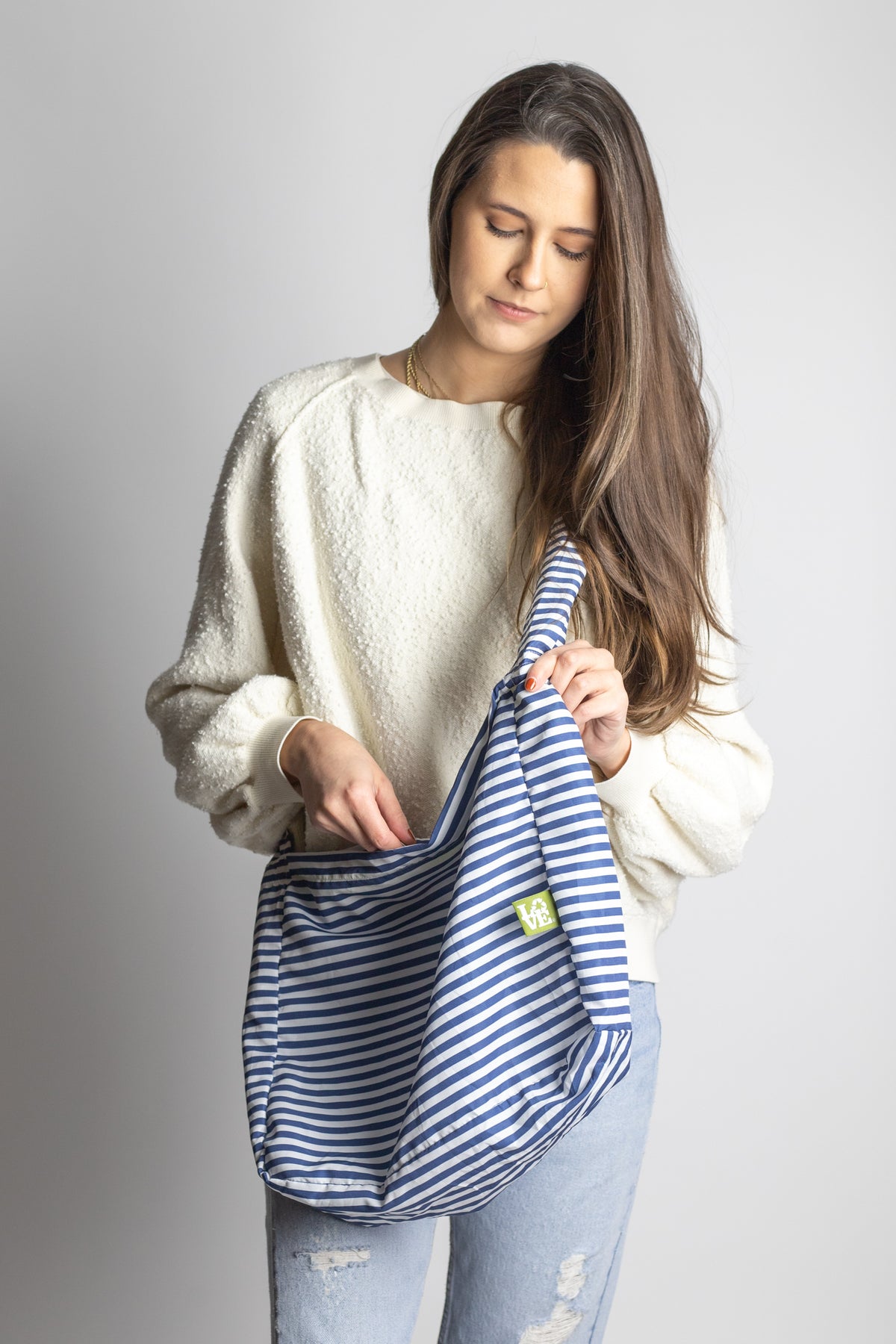 Crossbody Stash It Tote Bag  -  Sail Away