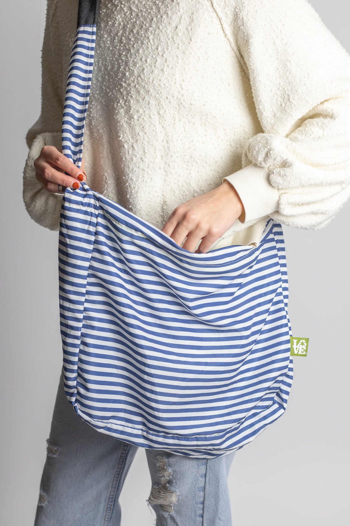 Crossbody Stash It Tote Bag  -  Sail Away