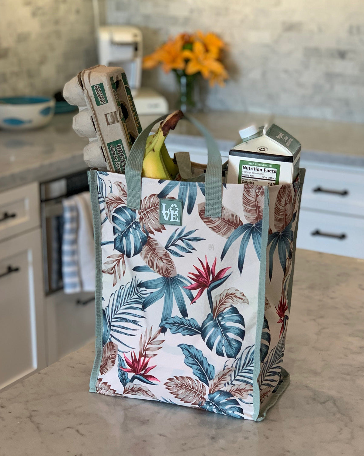LOVE Sack Grocery Bag — Tropical Mist