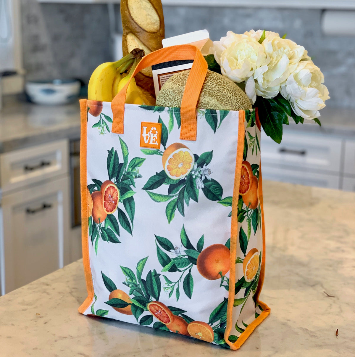 Love Sack Grocery Bag - Orange You Glad