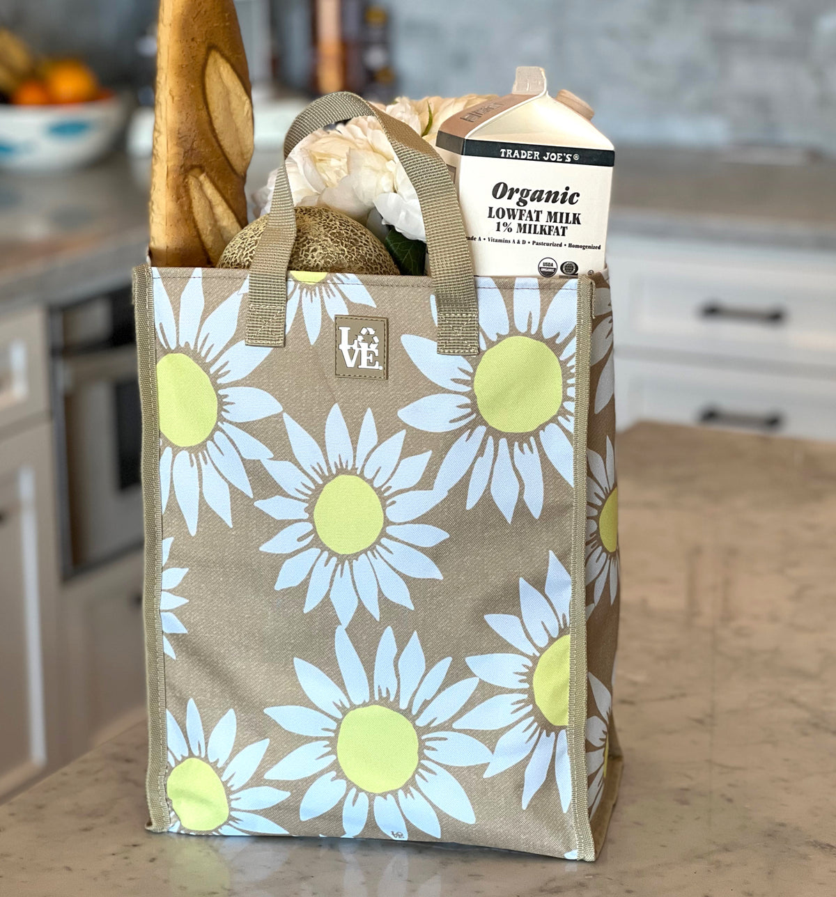Love Sack Grocery Bag - Sunflowers