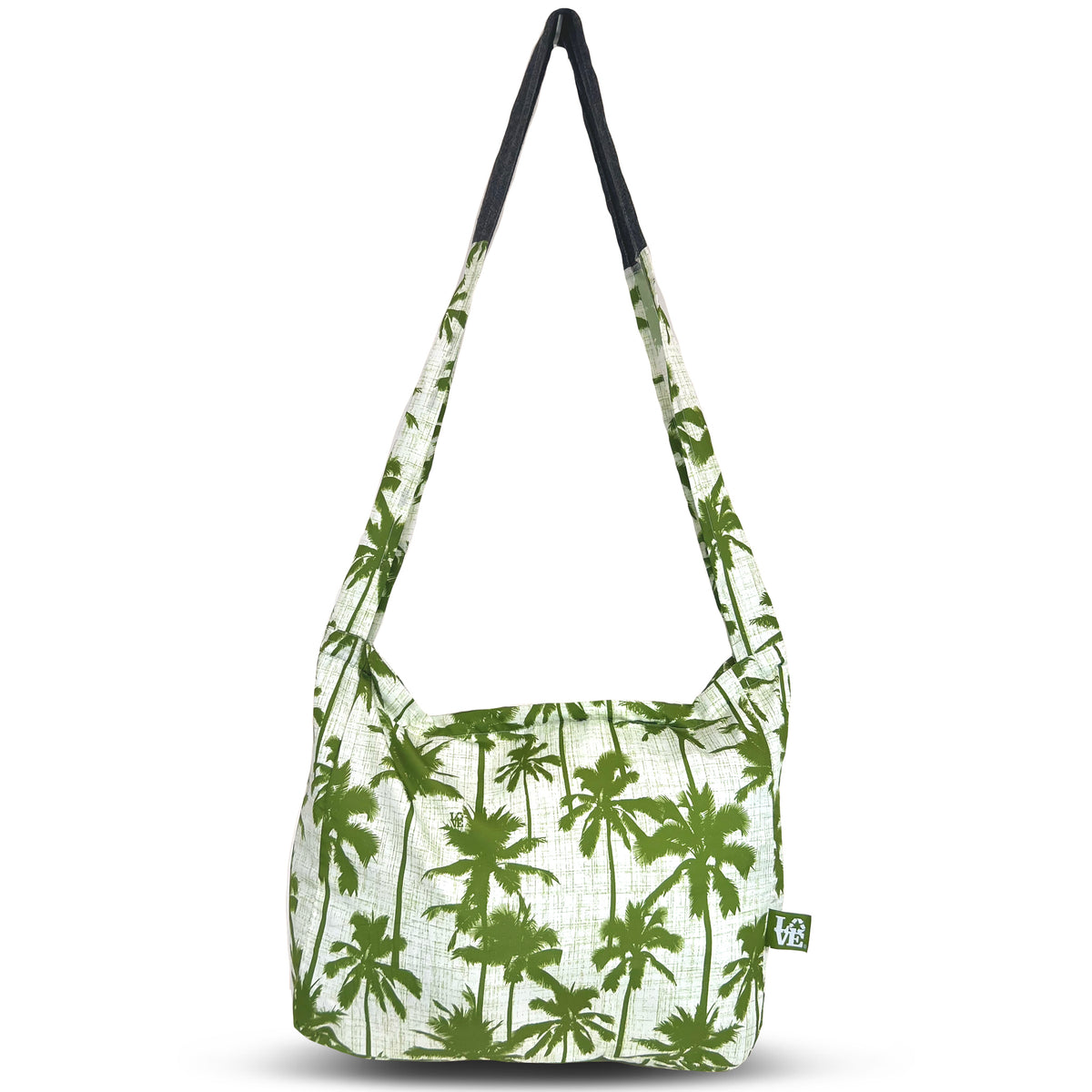 Crossbody Stash It Tote Bag - Sunset Palms (with extra long strap)