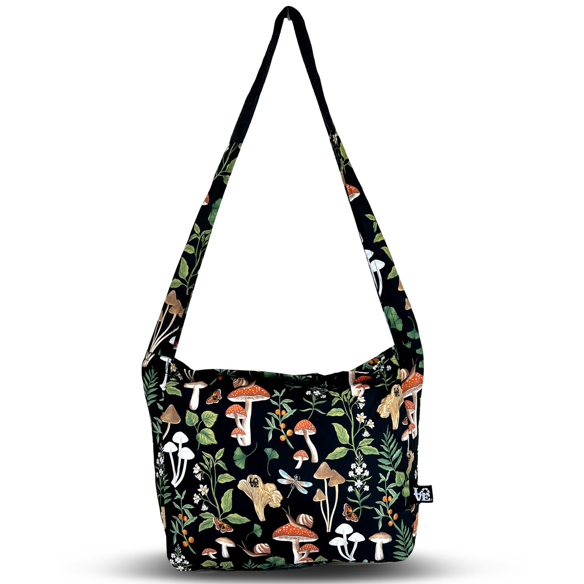 Crossbody Stash It Tote Bag - Shroom Garden Black