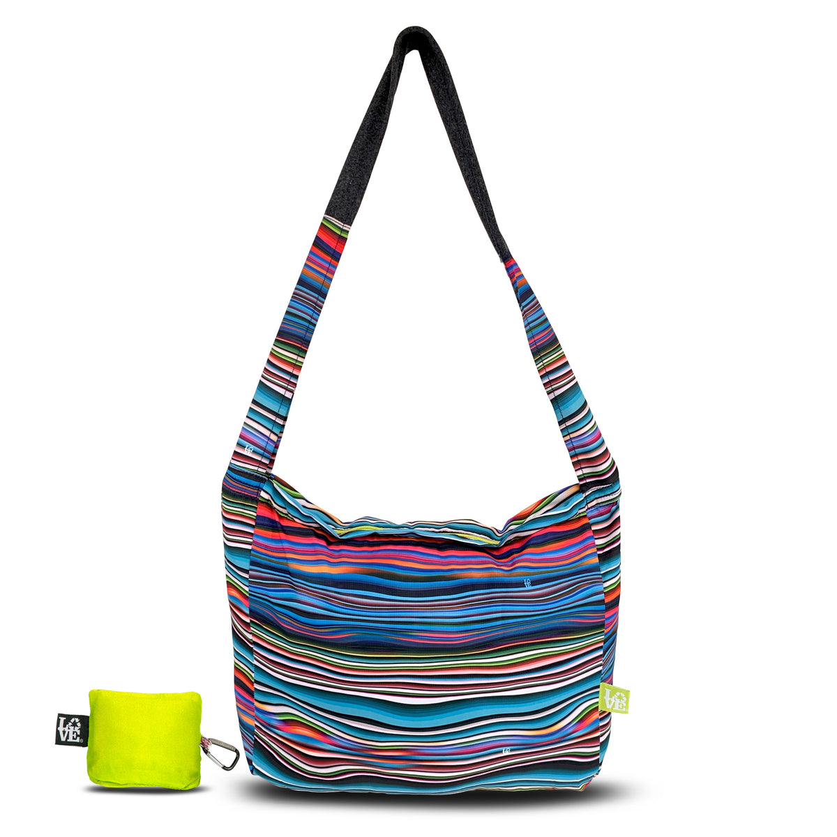 Crossbody Stash It Tote Bag -  Wavy Gravy  (original shorter strap)
