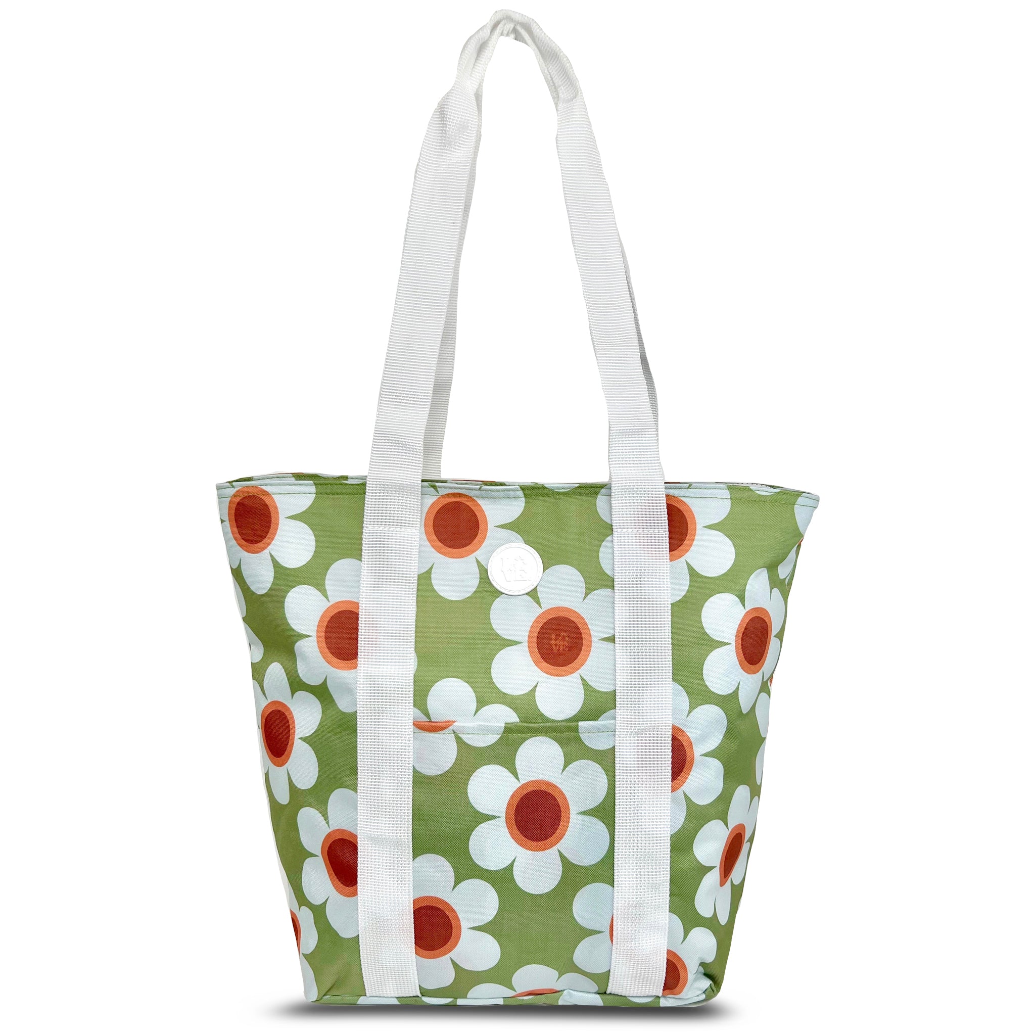 Foremost Reusable Bag Large Insulated Waves Pattern Multi-Purpose Tote
