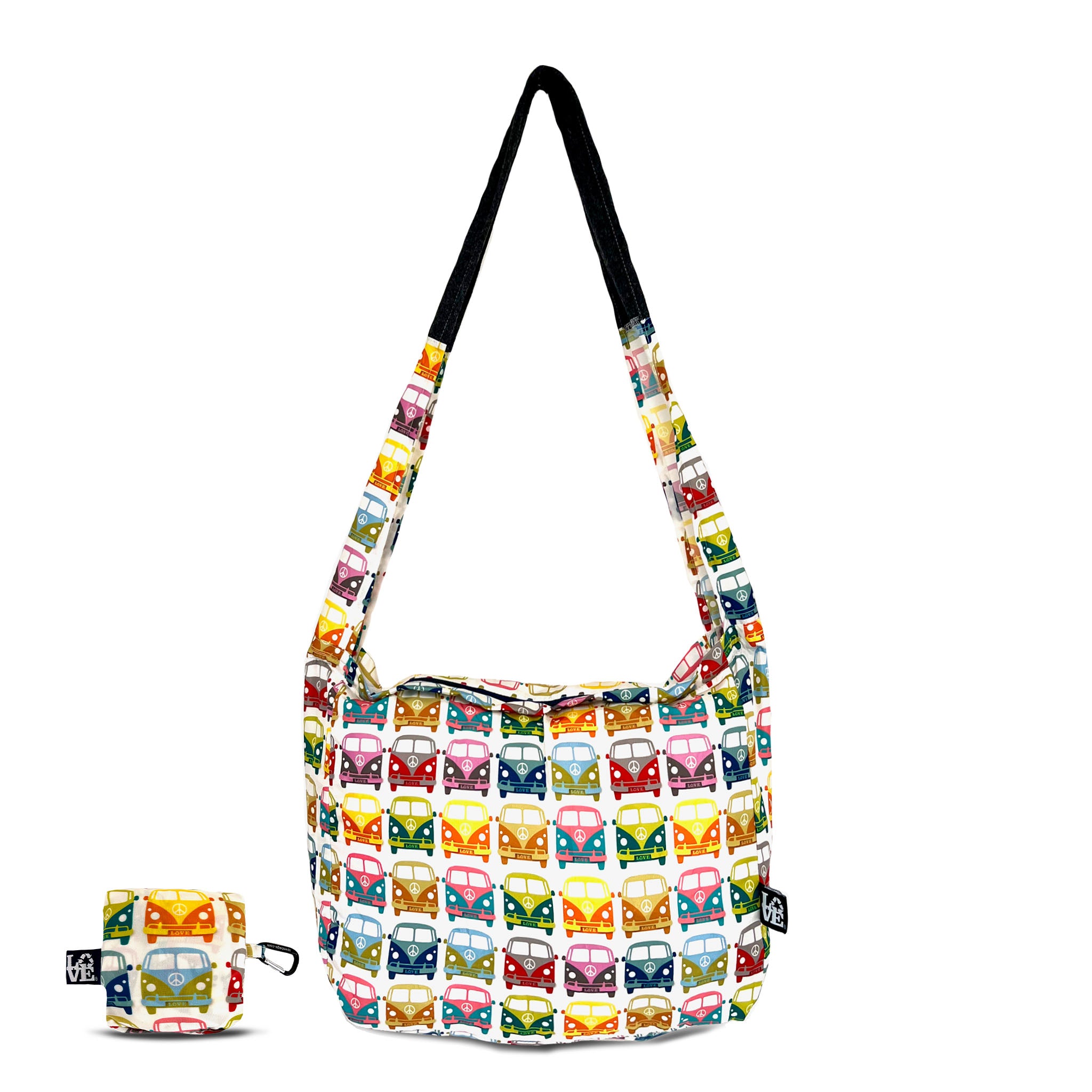 Crossbody Stash It Tote Bag - Love Bus (shorter 37