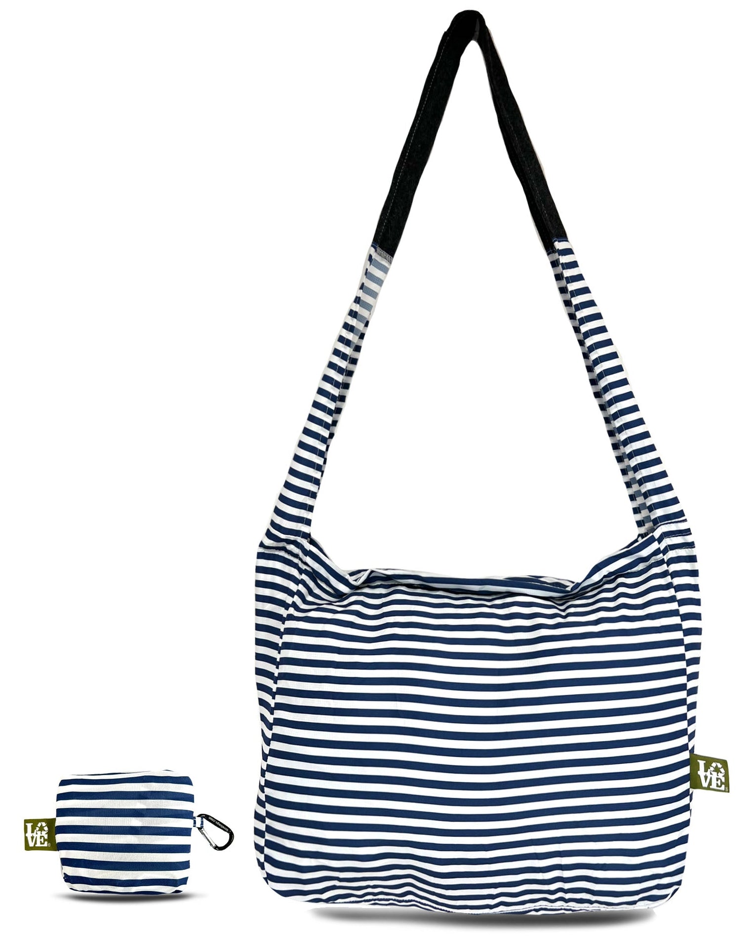 crossbody tote bags for travel Made From 100% Recycled Plastic Crossbody Stash It Tote Bag — Sail Away