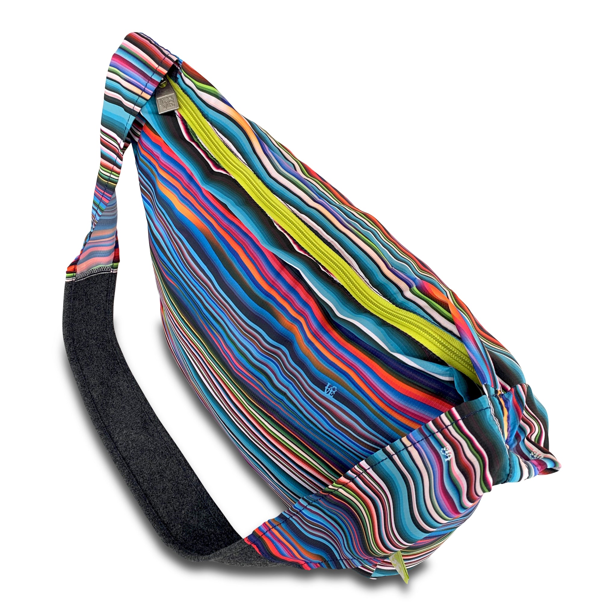 Crossbody Stash It Tote Bag - Wavy Gravy (with extra long strap) - LOVE  Reusable Bags