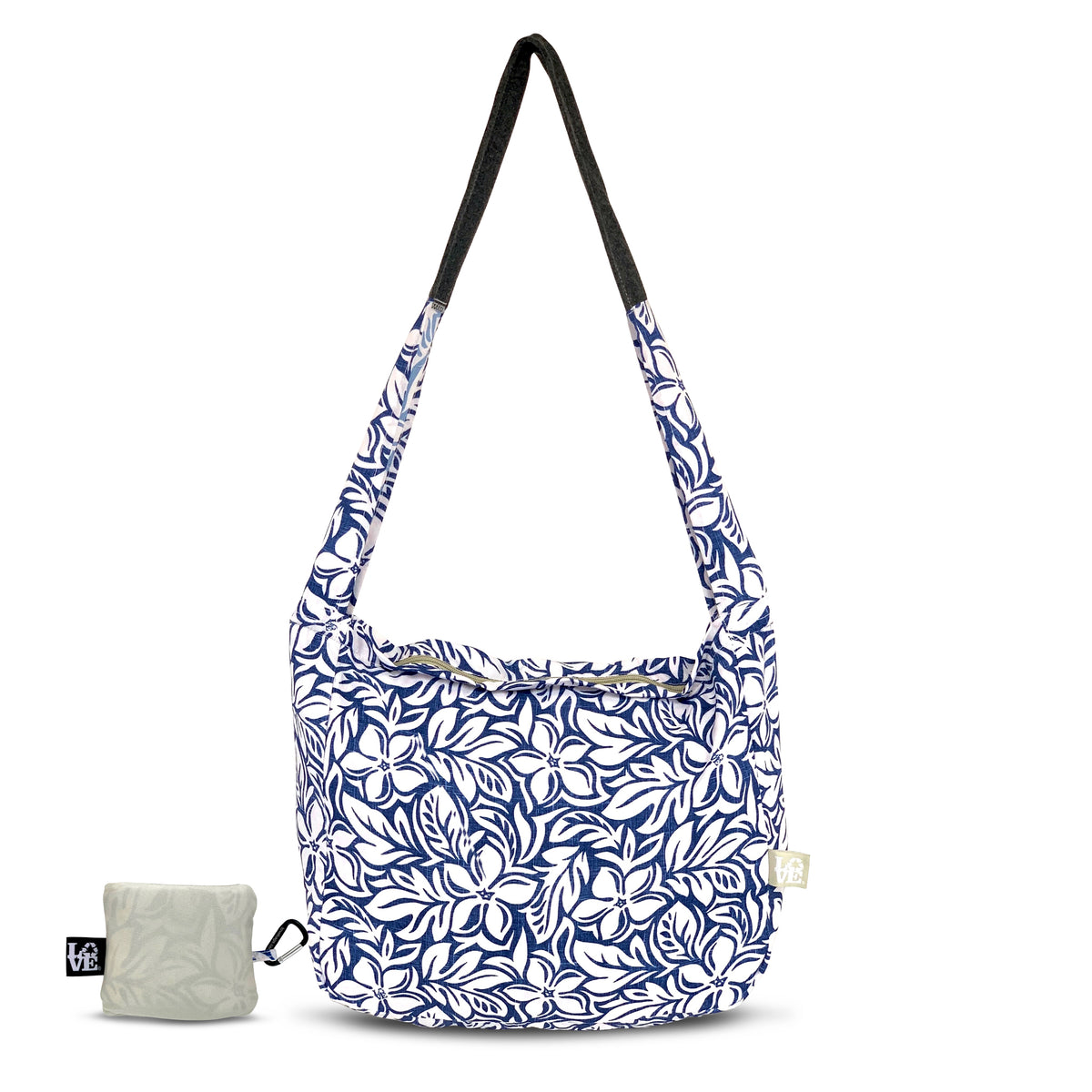 CROSSBODY STASH IT Tote Bag - BLUE HAWAII (WITH EXTRA LONG STRAP)